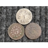Image 1 : Three Assorted United States Shield Nickels ~ Dates & Conditions Vary ~ VERY NICE 1868!