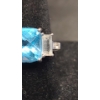 Image 6 : 10K White Gold Blue Topaz Cushion 4.30 Ct White Topaz Ring - Size 7 - Weight: 4.6g