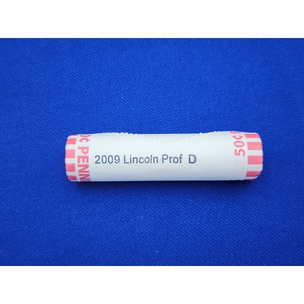 Bank Roll of United States 2009-D Lincoln Cents Pennies - Mint Condition
