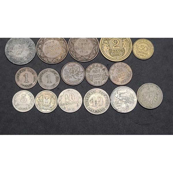 Assorted Foreign Coins Including Canadian, British & More
