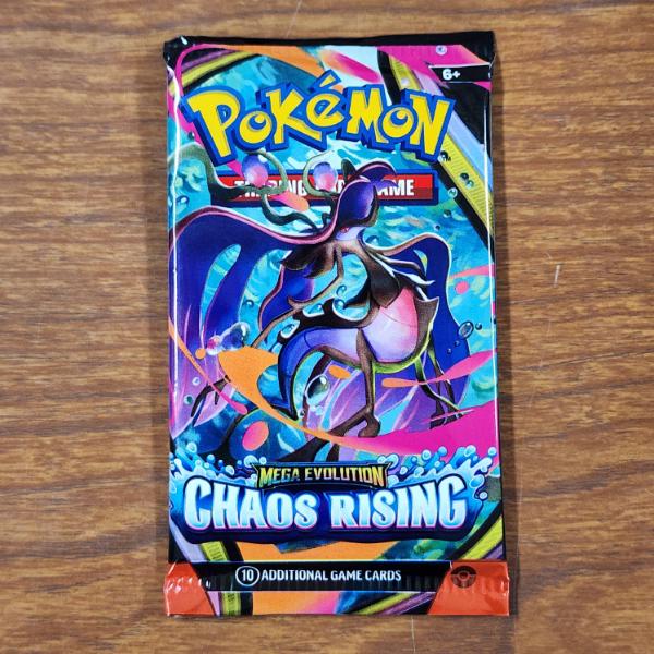 SEALED Pokemon Mega Evolutions Chaos Rising 10 Card Booster Pack ~ Guaranteed Rare in Each Pack! 