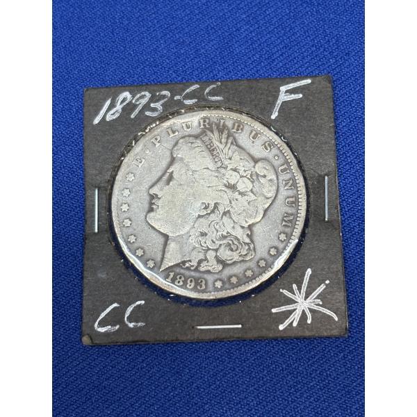 90% Silver -1893 Carson City Morgan Silver Dollar - Mintage of 677,000