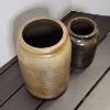 Image 6 : Two Smaller Stoneware Crocks ~ D.Miller Stamp & Unstamped ~ One Standing 11 Inches Tall & One 7 In.