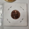 Image 6 : 1972 Eisenhower Dollar, 2025 Penny, & 1776 $20 Gold Replica Coin Pendant 
