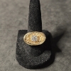 Image 1 : 14k Gold Ladies Cocktail Ring or Men's Pinky Ring with Diamond Approximately 1 Carat - 20.2g TW