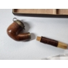 Image 2 : Vintage Ship Design Trinket Box With Wooden Tobacco Pipe and Fishhook Necklace