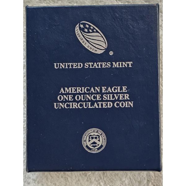 2020 1oz. Uncirculated Silver American Eagle in Original Packaging - AFV $1.00