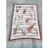 Image 1 : Goodwin Weavers Music Lovers Tapestry Throw Blanket 48in x 64in 