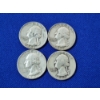 Image 1 : x4 Assorted Years U.S. 90% Silver Washington Quarters FV: $1.00