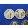 Image 2 : 3) 90% Silver Walking Liberty Quarters, 1) 90% Silver 1944 Dime, 1) 35% Silver 1944 Wartime Nickel