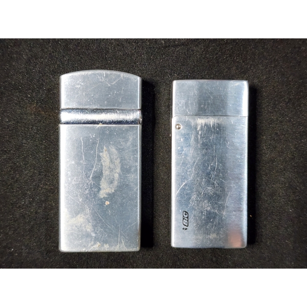 Bic Mini Lighter Holder & Vintage Zippo Style Lighter 