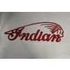 Image 2 : Indian Motorcycle Company Logo Red Metal Hanging Sign - approx. 19.5 in