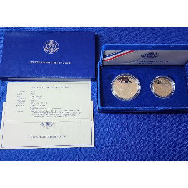 United States 1986 Liberty Coin Proof Set Including 90% Silver Dollar