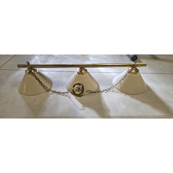 *Pick Up At Mantua Home-No Shipping Available* Excellent Condition 4' Cream Color Shades With Brass 