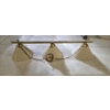 Image 1 : *Pick Up At Mantua Home-No Shipping Available* Excellent Condition 4' Cream Color Shades With Brass 