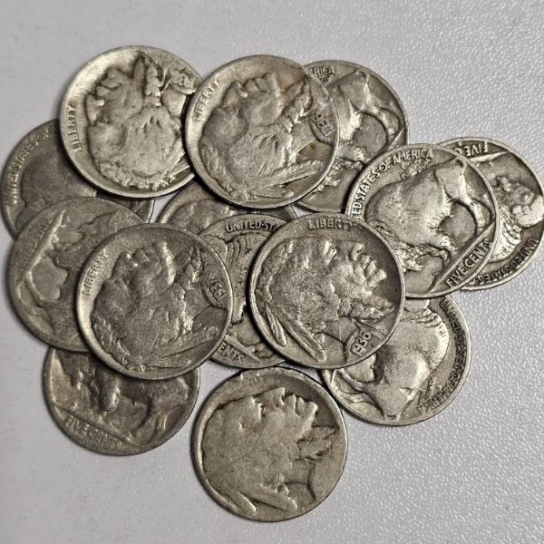United States Buffalo Nickels Including 1930-S Key Date FV: $.70