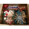 Image 7 : *Pick Up At Mantua Home-No Shipping Available*  Gray Tote filled with Christmas Decor - Ornaments