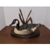 Image 1 : Wooden Duck Figure - 15"W x 9.5"D x 12"H - Has connector to add lamp
