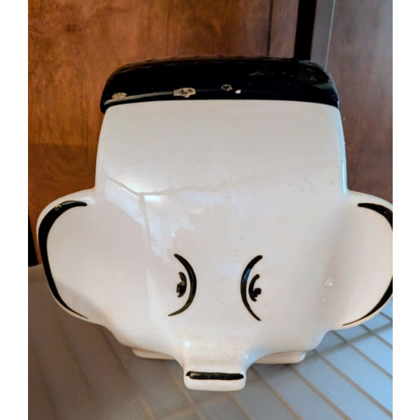 Rare MCM Elephant Cookie Jar Circa 1965
