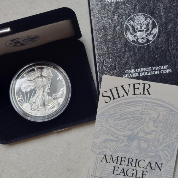 1999 P (Philadelphia Mint) Silver 1 Oz .999 Eagle Proof In Box