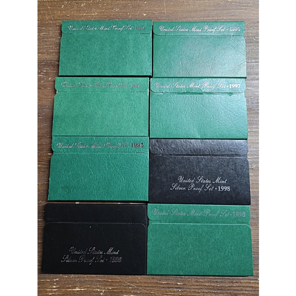 (8) United States Proof Sets - 1994-1998 & (2) Silver Proof Sets 1996 & 1998