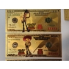 Image 3 : x5 Assorted Toy Story $100 99999999 24K Gold Foil Banknotes Set w/ CoA