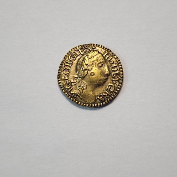 Rare Early 1800's King George III 1:7 Guinea Coin Weight - Georgian Era Brass Weight