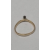 Image 4 : 10K Two-Tone Gold Band Featuring Diamond Accent & Engraved Leaf - Size 8 - Weight: 1.5g