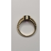 Image 5 : 14K Yellow Gold Ribbed Bombe Style Ring With Amethyst - Size 7 - Total Weight: 5.2g