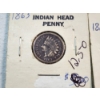 Image 2 : 4 BETTER DATE Indian Head Cents 1863, 1682, 1909, 1879
