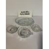 Image 1 : Fostoria Glassware Collection- 2 Cups - One Bowl with Handle - One Big Platter