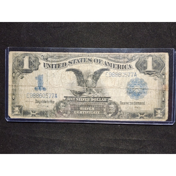 1899 United States $1 Black Eagle Silver Certificate - Large Note