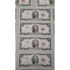 Image 5 : (23) United States Series 1963 $2 Red Seal Bank Notes - AU 58 Condition 