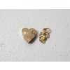 Image 1 : 14K Yellow Gold Marines Pendant and Heart Pendant TW: 2.6g