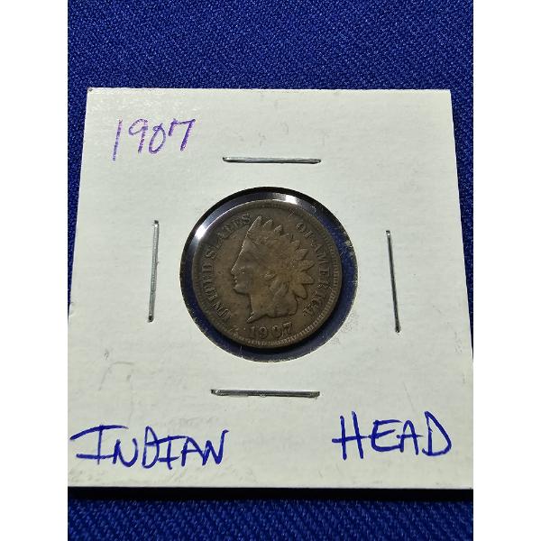 1907 Indian Head Cent Coin