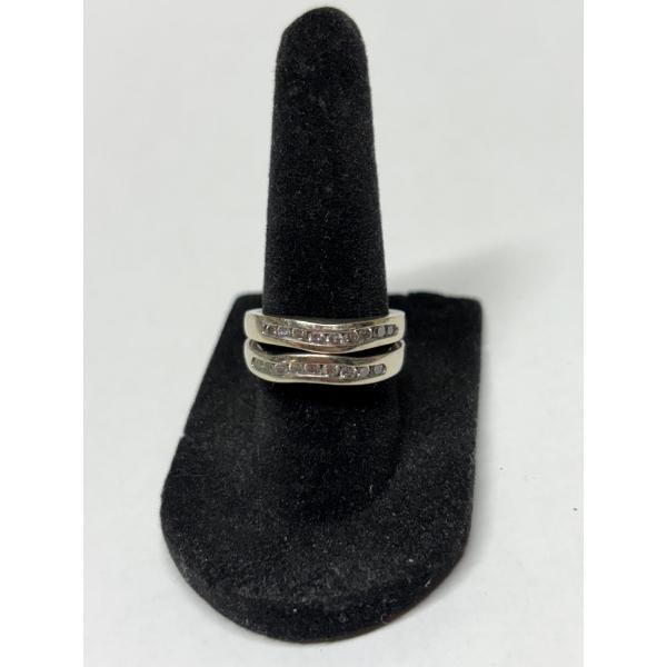 Two Beautiful 14K Gold Channel-set Diamond Bands - Size 7 (both) - Total Weight 8.0 Grams