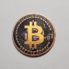 Image 1 : Colorized Bitcoin Design 1 AVDP oz .999 Fine Copper Round 