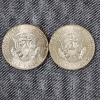 Image 2 : Two 1964 United States 90% Silver Kennedy Half Dollars ~ $1.00 Face Value