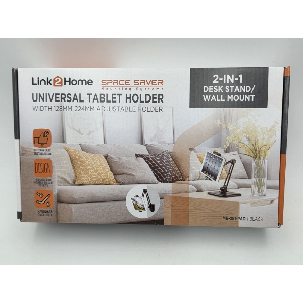 New In Box Link2Home Universal Tablet Holder 2 in 1 Desk Stand/Mount