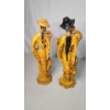 Image 8 : Vintage Artmark 14" Tall Asian Couple Resin Figurines Made In Italy 