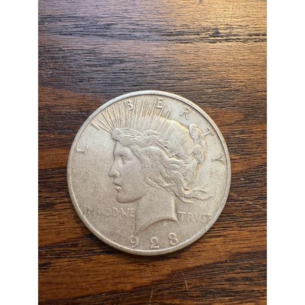 1923-S Silver Peace Dollar - FV $1.00