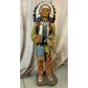 Image 1 : Superb, Rare Native American Chief Statue - Large, Approx 52in Tall  