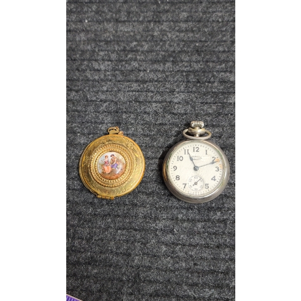 Lot Of (2) Ingersoll Midget & Vintage Locket 