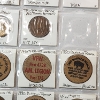 Image 11 : Two Binder Pages of Assorted Tokens/Medals: Gaming, Wooden Nickels, Commemoratives, & More! 