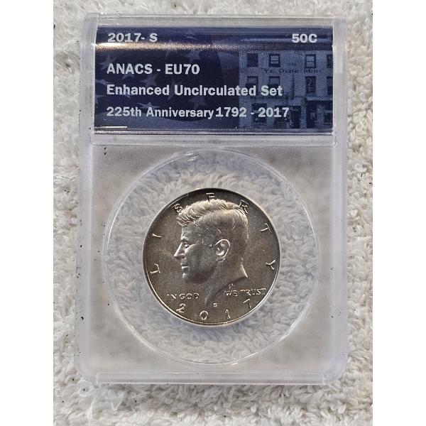 ANACS EU70 Uncirculated 2017-S Kennedy Half Dollar