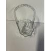 Image 2 : Clear Glass Basket - Beautiful Clear Basket with Handle 