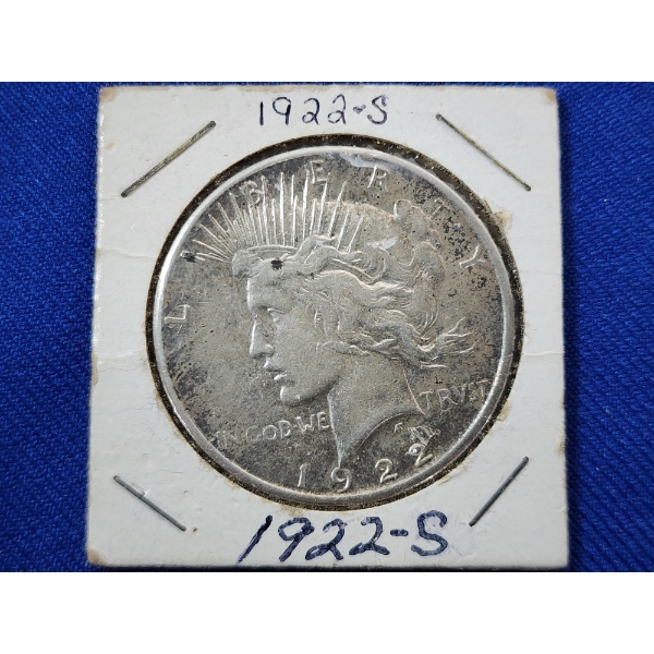 1922-S 90% Silver Peace Dollar 