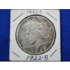 Image 1 : 1922-S 90% Silver Peace Dollar 