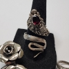 Image 2 : Sterling Silver Rings & Rose Pin - Total Weight: 19.2g