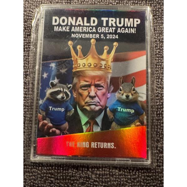 Donald Trump Campaign Celebration Victory Card  - Rare Animal Card - The King Returns